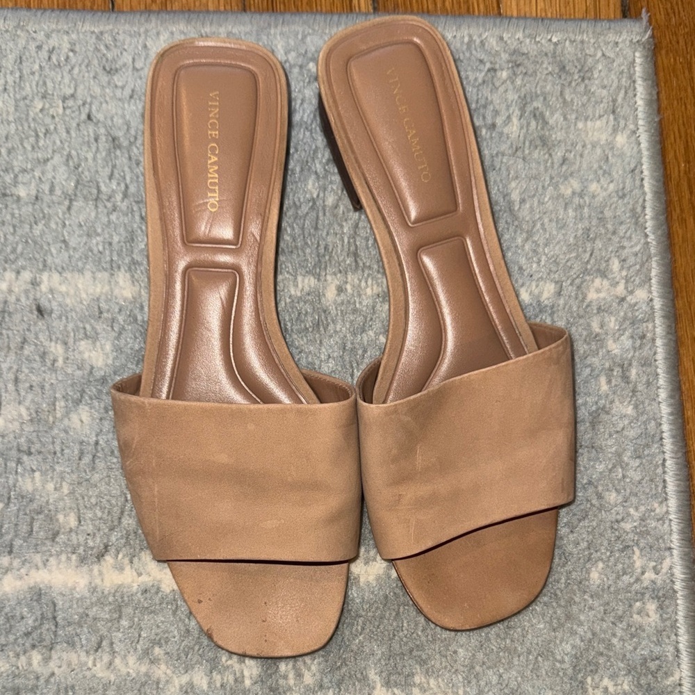 Vince Camuto Women's Brown Slide Sandals